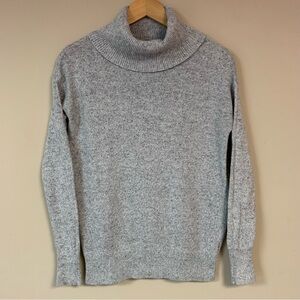 Abercrombie Sweater Women’s Small Gray Knit Oversized Comfy Turtleneck Minimal